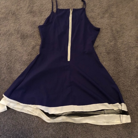 Violet dress with see through hem - Picture 1 of 3